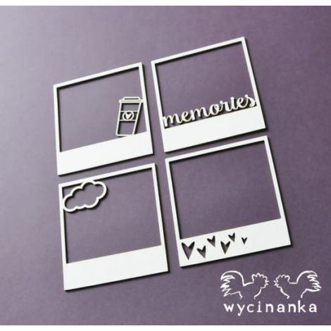 Tekturka Wycinanka Happy Days - Ramki, 4szt